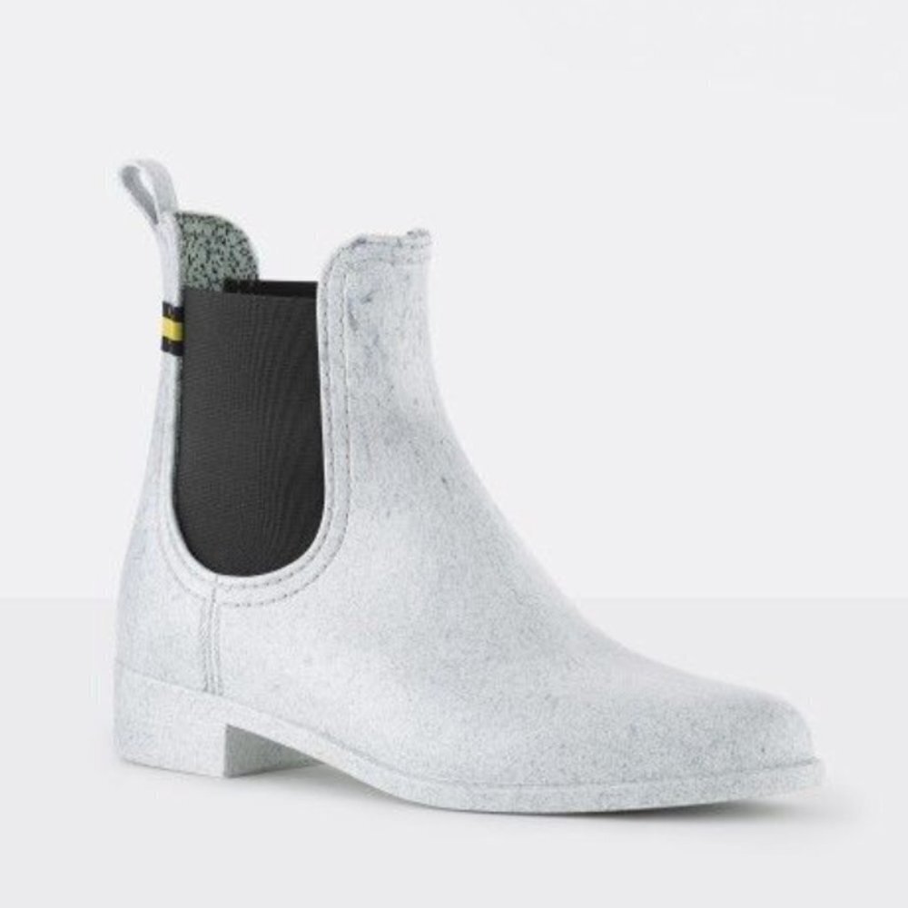 Lemon Jelly Vegan Recycled White Plastic Ankle Boots Brisa 03